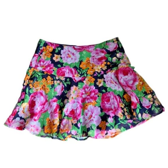 Abercrombie & Fitch Dresses & Skirts - Abercrombie & Fitch Floral A-Line Mini Skirt Women's 2 Fully Lined Side Zip